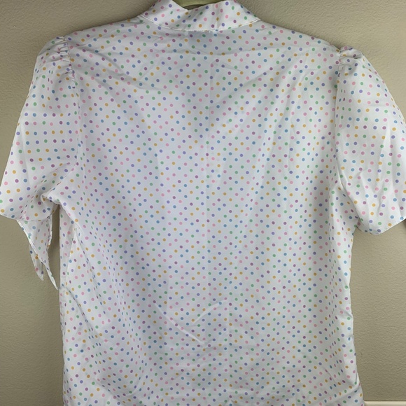 Easter Polka Dots 🐣 Jani Originals Button Up L/XL - Picture 4 of 6
